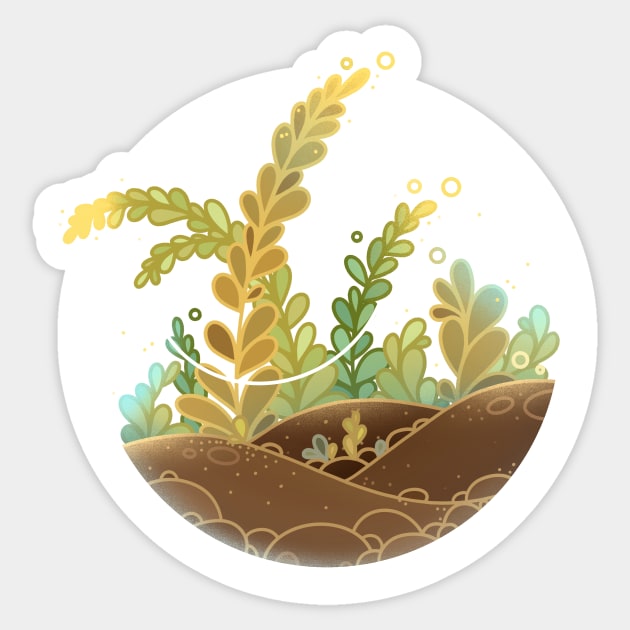 Yellow succulent Sticker by maryallen138